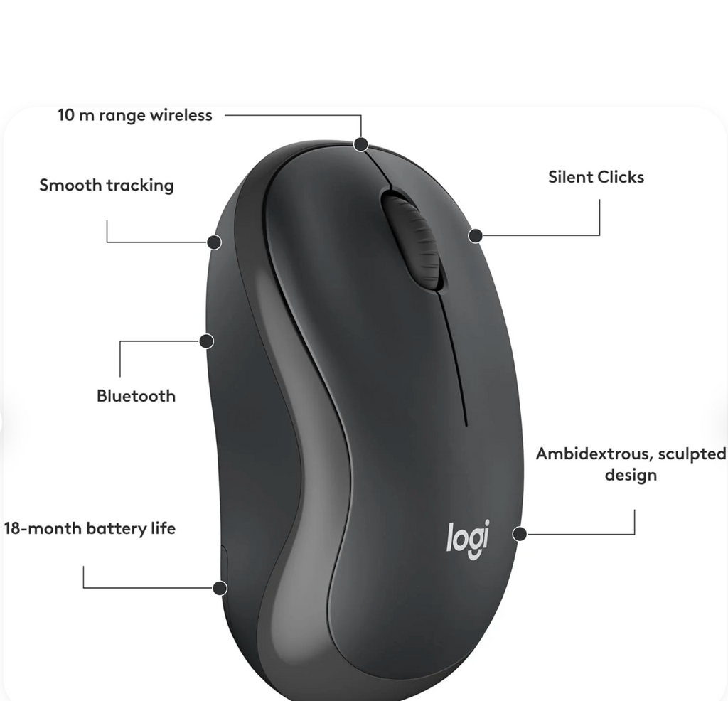 Logitech M240 Silent Bluetooth Mouse – Graphite